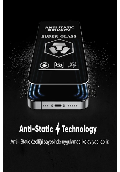 Apple iPhone Uyumlu 14 Plus Tam Kaplayan Anti Statik Hayalet Süper Cam Ekran Koruyucu
