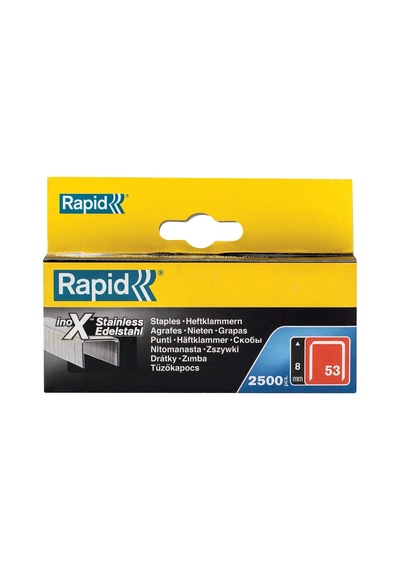 Rapid Feindrahtklammer Tip 53/8 Mm, 2500 Adet Kutu, 23808000