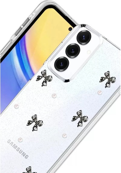 Newface Samsung Galaxy S25 Plus Fiyonk Desenli Kapak - Desen 8 Beyaz