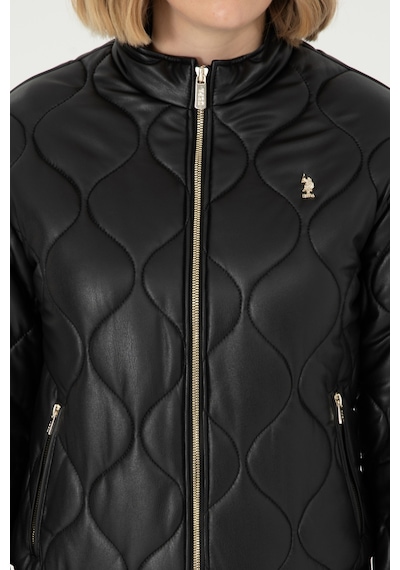U.s. Polo Assn. Kadın Siyah Deri Mont-kaban 50297262-001 001sıyah