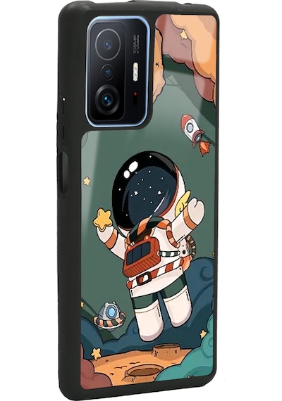Xiaomi Mi 11t Pro Anime Astronot Tasarımlı Glossy Telefon Kılıfı Çok Renkli
