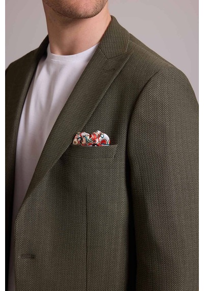 Erkek Yeşil Slim Fit Sivri Yaka Takım Elbise