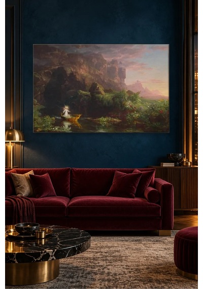 Fida Thomas Cole Hayat Yolculuğu Çocukluk Canvas Tablo Çok Renkli