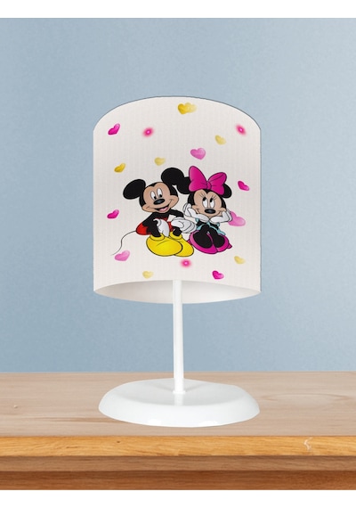 Mekta Home Bebek Ve Çocuk Odası Mickey Ve Minnie Mause Desenli Abajur