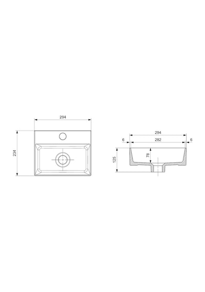 Bocchi Sottile Slim Line Batarya Banklı Lavabo 30 Cm Parlak Beyaz 1470-001-0126