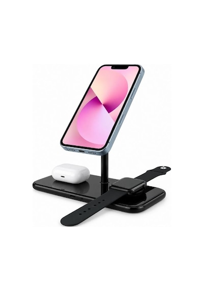 Sw12 3 Ü 1 Arada Hızlı Kablosuz Şarj Cihazı Telefon, Kulaklık, Akıllı Saat