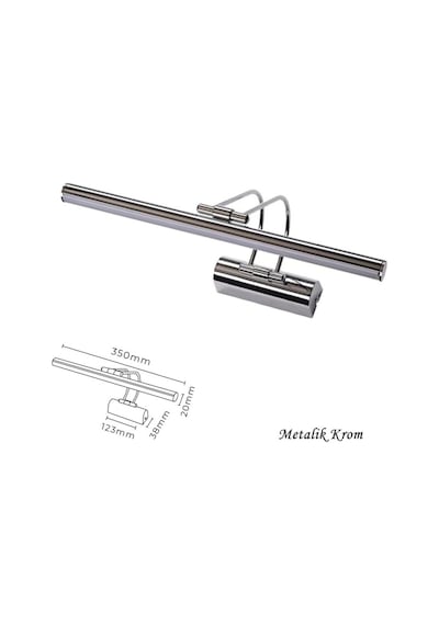 Ayna Üstü Banyo Aplik 6W Led Banyo Apliği 5 Renk Tablo Aplik Altın