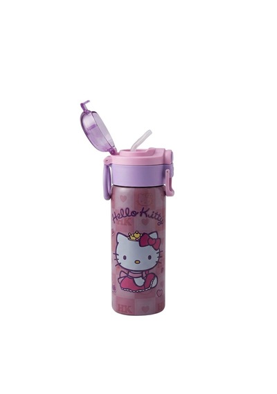 Hello Kitty Çift Fonksiyon Kapaklı Çelik Matara 600ml 3834 Pembe