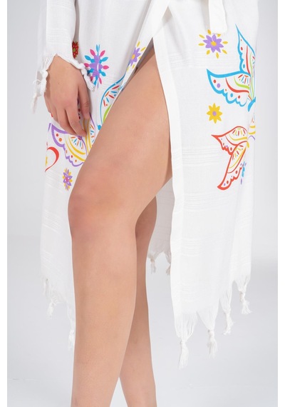 Varol Baskılı Bambu Peştemal Sabahlık Bornoz Butterfly-xl Butterfly Diğer