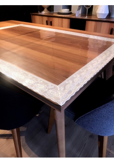 Aysan Şeffaf Pvc Dantelli 1.2 MM Masa Örtüsü Aysan Şeffaf Pvc Dantelli 1.2 MM Masa Örtüsü