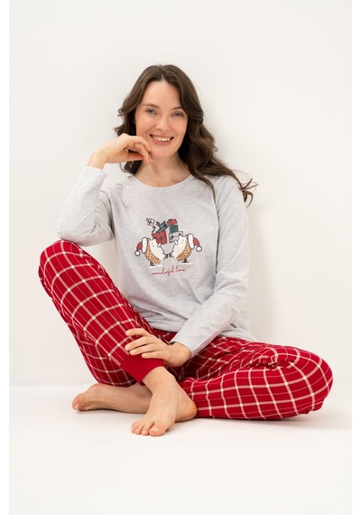 Arnetta Wonderful Time Anne Kız Gri Uzun Kol Pijama Takım Ar3733-a-v1 Ar3733-a-v1