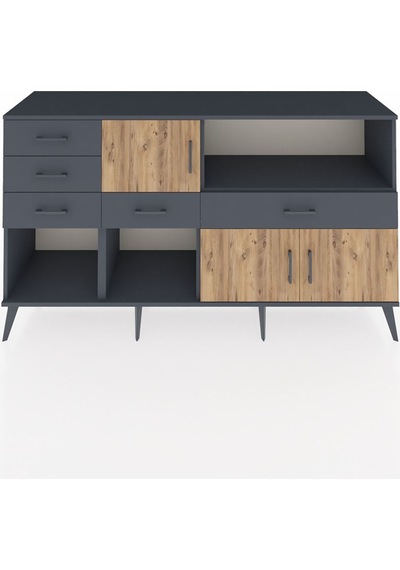 Hyperion Konsol 2 Raflı 5 Çekmeceli 3 Kapaklı 176x44x99 Antrasit- Antrasit-çam/antrasit Hyperion Konsol 2 Raflı 5 Çekmeceli 3 Kapaklı 176x44x99 Antrasit- Antrasit-çam/antrasit