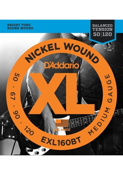 Daddarıo Exl160bt Bas Gitar Tel Seti, Xl, 50-120 Long Scale, Nıckel