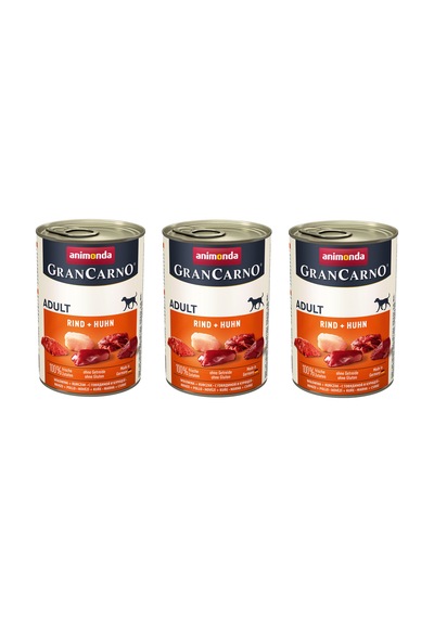 Animonda Gran Carno Sığır Ve Tavuklu Köpek Konserve 400 G X 3 Adet