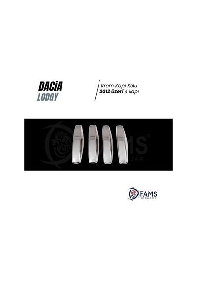 Dacia Lodgy Krom Kapı Kolu 4 Kapı 2012 Üzeri Paslanmaz Çelik