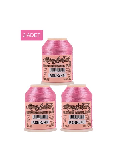 3 Adet Altınbaşak Oya Ve Dantel İpi 20 Gr - Royaleks - No: 040