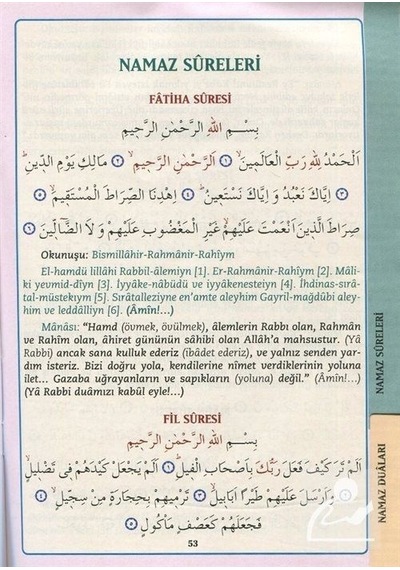 Namazı Seviyorum Abdest Namaz Sureleri Duaları cep Boy kod .