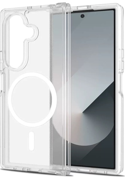 Samsung Galaxy Uyumlu Z Fold 7 Kılıf Sert Yapılı Ve Şeffaf Sararmaz Premium Silikon Kapak Ryc/embos Şeffaf