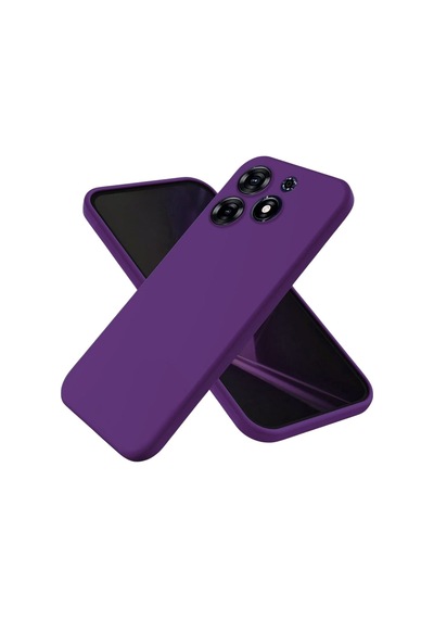 Tecno Spark 10 Pro Uyumlu Silikon Kılıf - Kamera Korumalı Esnek Pastel Renk Kapak - Mor