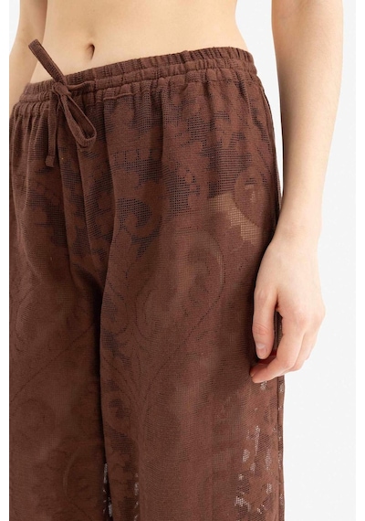 DeFacto Dantelli Esnek Belli Beyaz Plaj Pantolonu-Fall in Love D9767AX25SMBN319