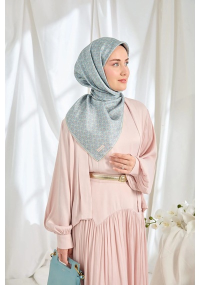 Silk Home %100 Twill İpek Eşarp S540 Mavi