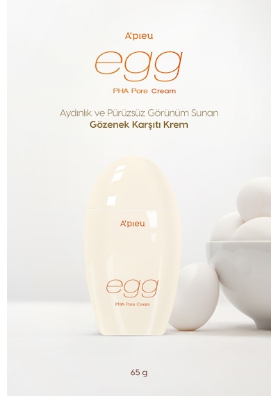 Cilde Aydınlık Ve Pürüzsüz Görünüm Kazandıran Gözenek Karşıtı Krem A'pıeu Egg Pha Pore Cream 11598371