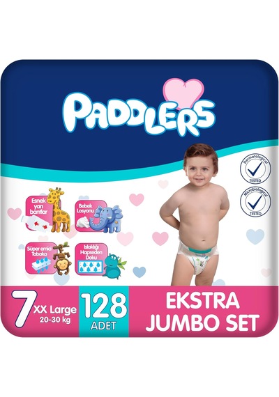 Bebek Bezi 7 Numara Xx-large 20-30 Kg 128 Adet Ekstra Set