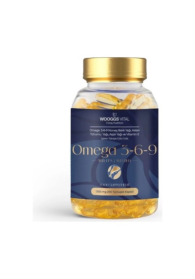 Wooggs Vital Omega 3,6,9 Norveç Balık Yağı 200 Kapsül