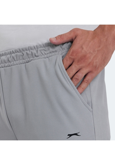 Slazenger RICHA Erkek Cepli Dar Paça Gri Eşofman Altı