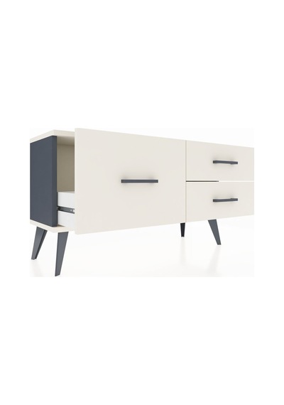 Arges Şifonyer 3 Çekmeceli 88x30x48 Antrasit-aytaşı Aytaşı