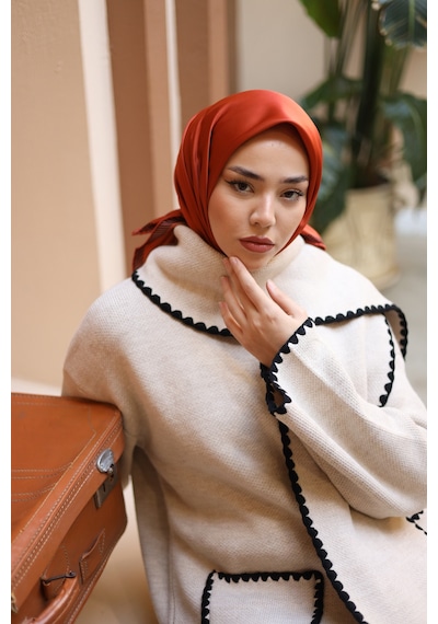 Silk Home Düz Micro Saten Eşarp 28011-13 Bakır