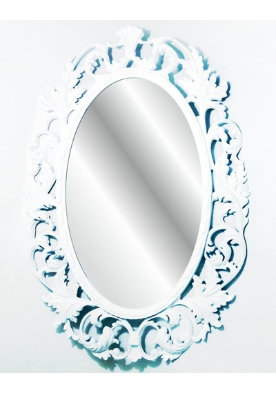 Antik 103 Cm Oymalı Desenli İşlemeli Rustik Beyaz Çerçeveli Askılı Boy Banyo Lavabo Antre Duvar Aynası Diğer