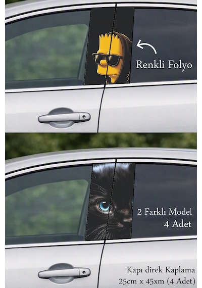 Özgün Stil Kapı Direk Folyo Sticker Etiket