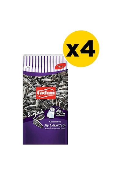 Tadım Bol Tuzlu Kavrulmuş Siyah Ay Çekirdeği 4 x 180 G