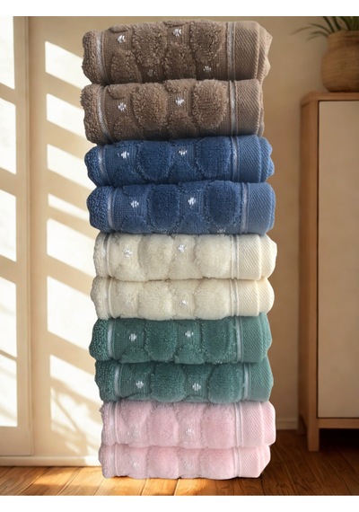 Miosse Pure 10 Adet 30x50 Cm Lüx %100 Pamuk El-yüz-misafir Havlusu Çok Renkli