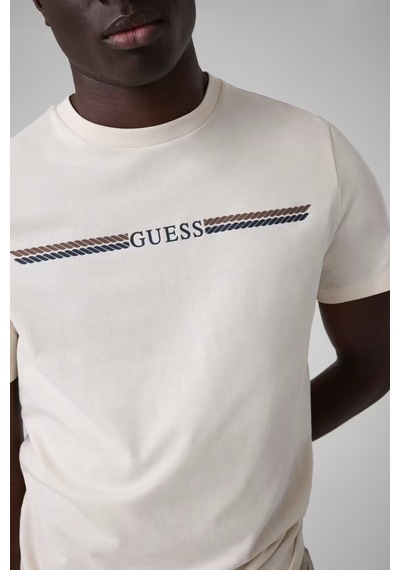 Guess Ugho Erkek Regular Fit T-shirt Z6bı05k6536 Krem