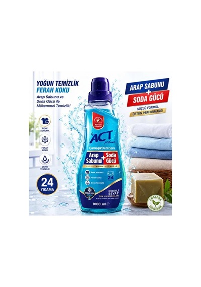 Sıvı Çamaşır Deterjanı Arap Sabunu Soda Gücü 3 Adet Diğer