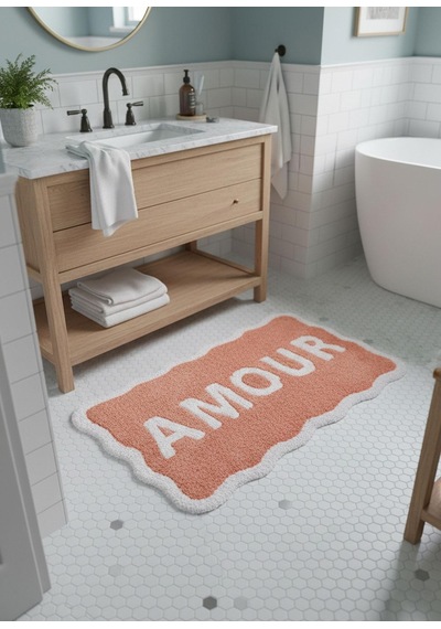The Mia Amour Banyo Paspası 60x100 Cm Çok Renkli