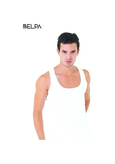 Belpa Ceylanoğlu Ribana Erkek Atlet 6'lı %100 Pamuk Beyaz
