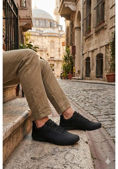 M.P 252 7332 Rahat Esnek Sneaker Erkek Ayakkabı Siyah