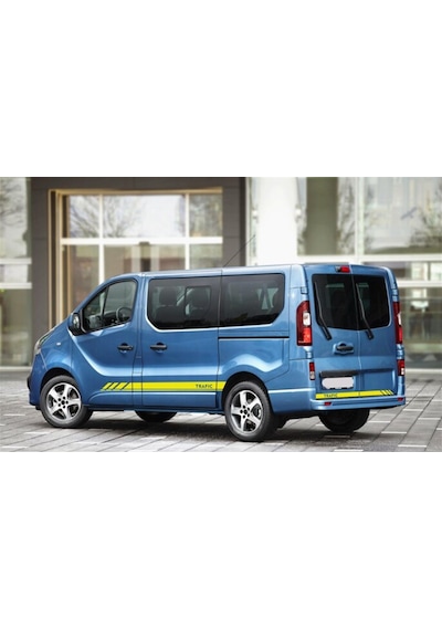 Renault Trafic Yan Kapı Ve Arka Kapı Şerit Sticker Etiket Modeli