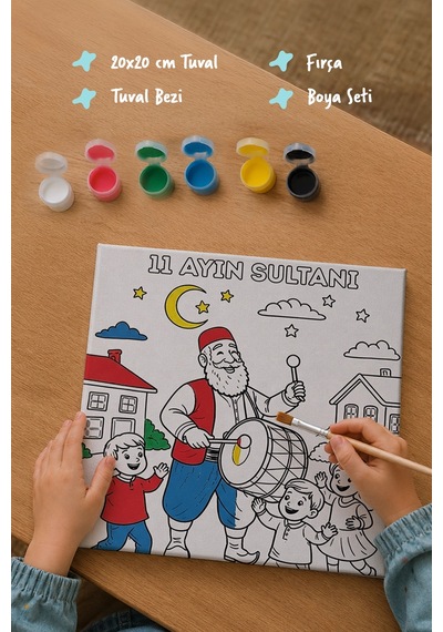 Ramazan Eğitici Boyama Seti Davulcu Ve Çocuklar Şövalesiz