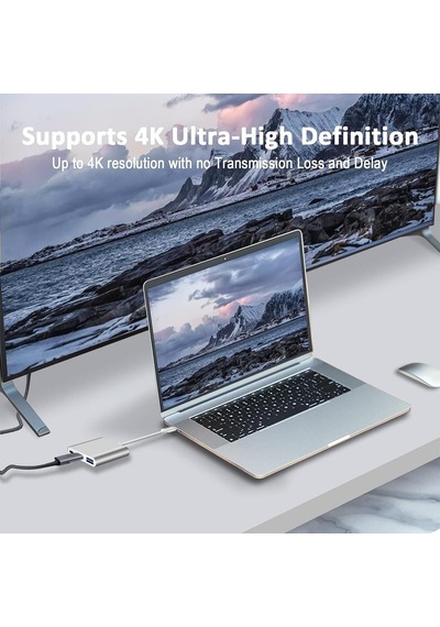 E2m Zr41 Type-c 3 Portlu Çoklayıcı Adaptör