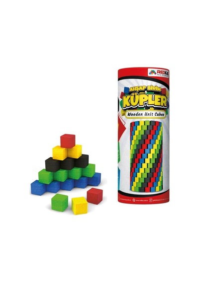 Birim Küpleri Ahşap Renkli 3 Yaş+