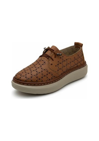 Dosa Shoes Kadın Ortapedik Deri Ayakkabı-taba Taba