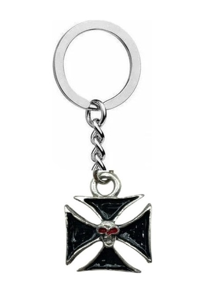 Demir Haç Figürlü Anahtarlık Gotik Unisex Metal Aksesuar