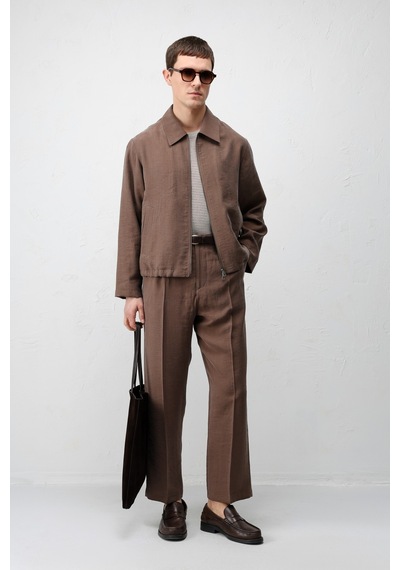 Antioch Lyocell Relaxed Fit Pileli Erkek Pantolon Kahve