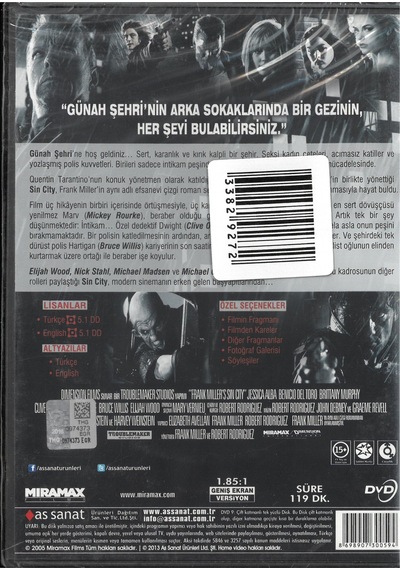 Sin City (Günah Sehri) Dvd Türkçe Dublaj Ve Altyazılı