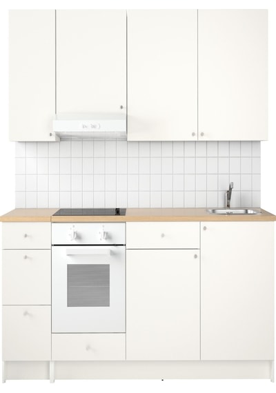 Ikea Beyaz Pratik Mutfak Dolabı 220x61x220 Cm