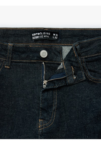 Koton Normal Bel Cepli Skinny Fit Pamuklu Jean Pantolon - Skinny Jeans Green Cast 7wam40232nd Yeşil